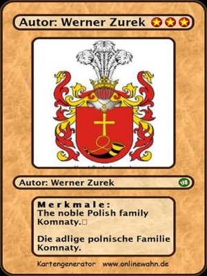 cover image of The noble Polish family Komnaty. Die adlige polnische Familie Komnaty.